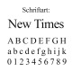 www.edelstahl-schriftzug.de | Schriftauswahl NEW TIMES ROMAN